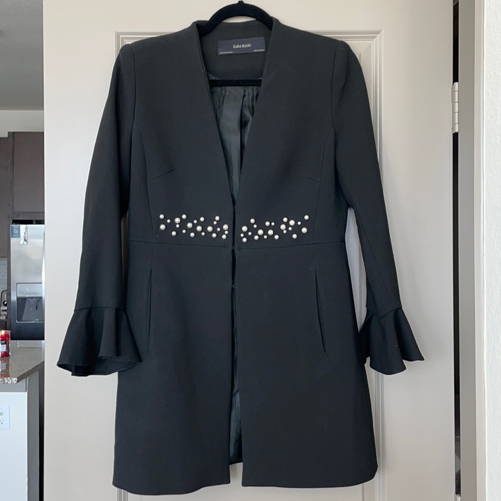 Zara pearl blazer jacket
